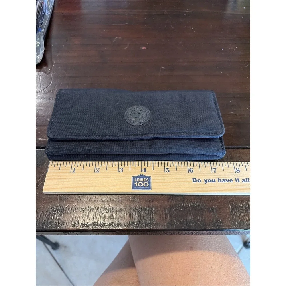 Kipling Navy Nylon Snap Tri-Fold Wallet (C6)